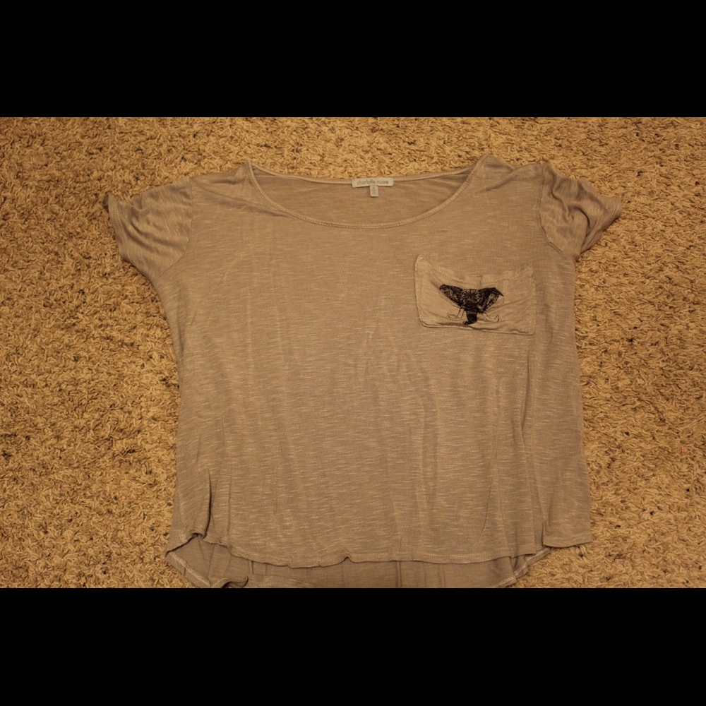Short sleeve shirt with elephant on the pocket